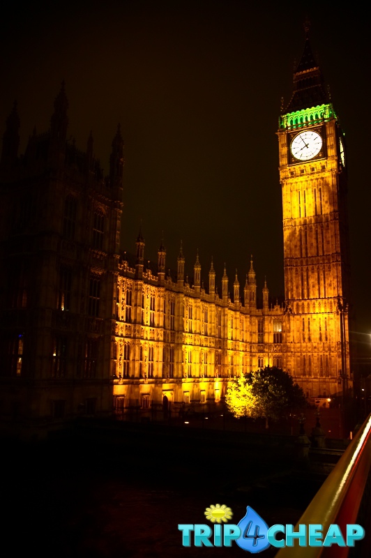 Big Ben w nocy-Londyn