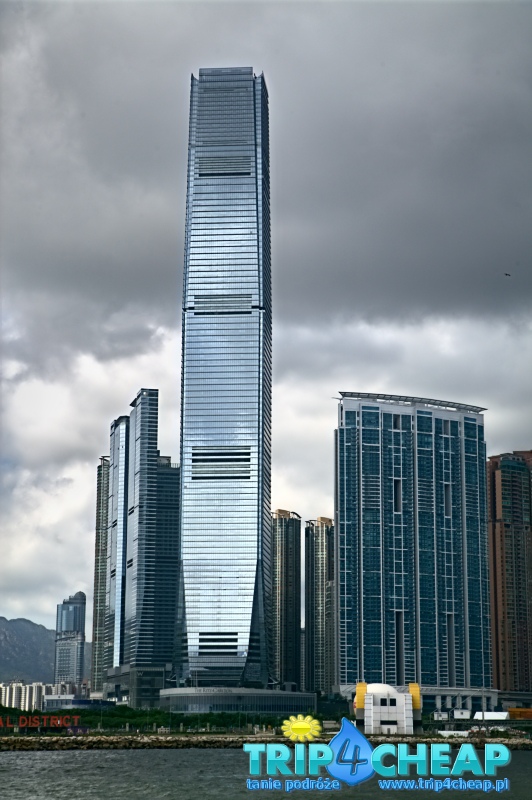 Widok na Hong Kong ze statku