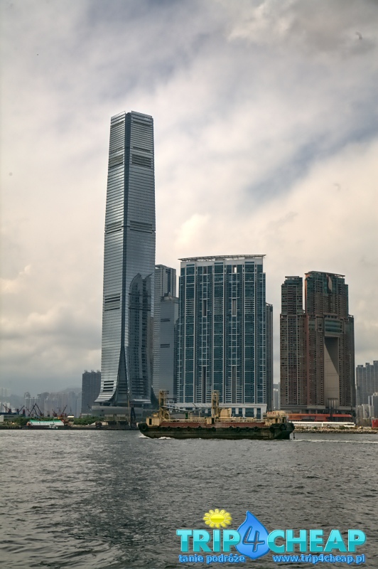 Widok z Avenue of Stars-Hong Kong