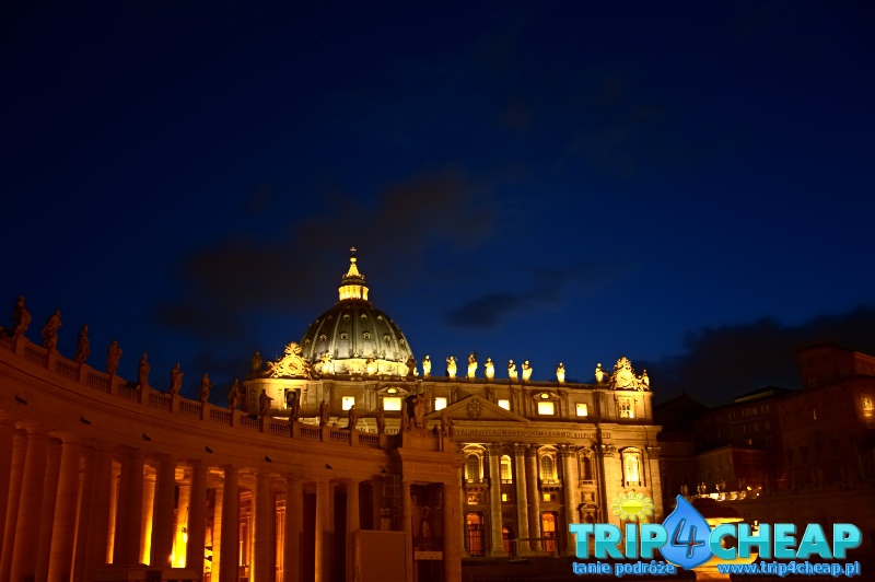 Plac św. Piotra w nocy-Rzym