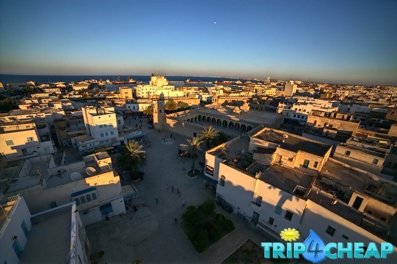 Widok z Ribatu w Sousse-Tunezja